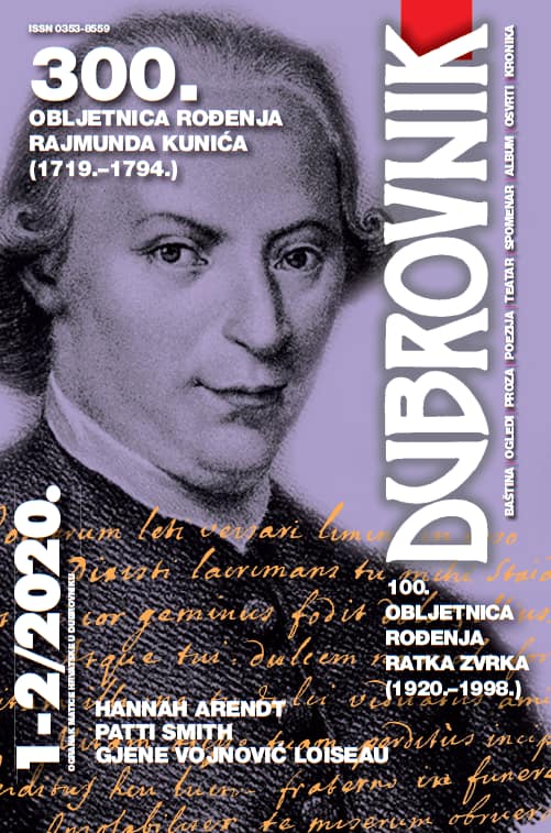 Časopis Dubrovnik 1-2/2020