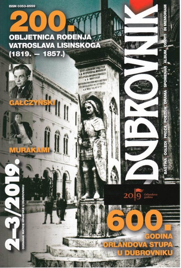 Časopis Dubrovnik 2-3/2019