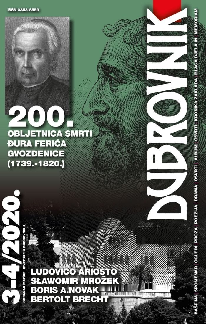 Časopis Dubrovnik 3-4/2020 - RASPRODANO!